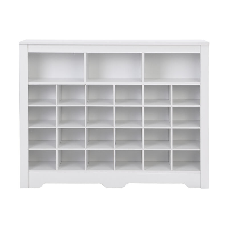 Merax Sleek Design Cubby Console Shoe Cabinet