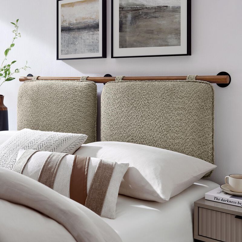 Anela Wall-Mounted Chenille Upholstered Queen Headboard image number 5