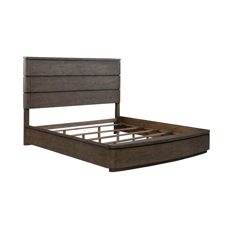 Liberty Furniture Cascade Falls Queen Panel Bed with LED Touch Light - Satin Espresso Oak image number 0