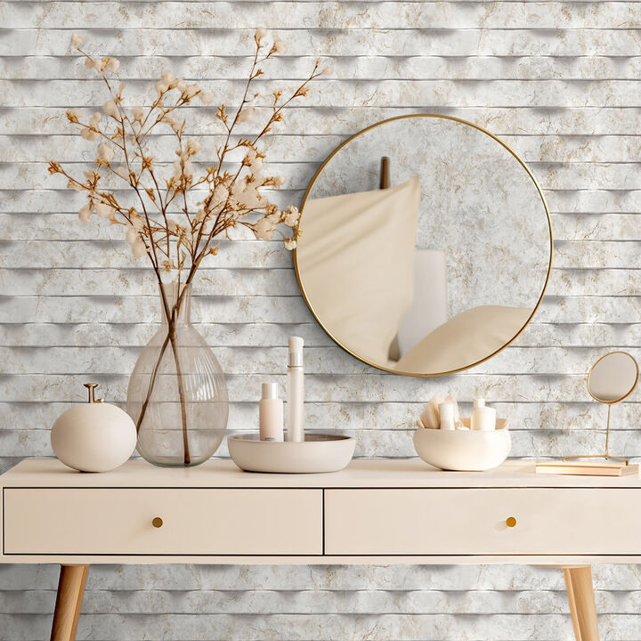 Wavy Marble Stripe Wallpaper