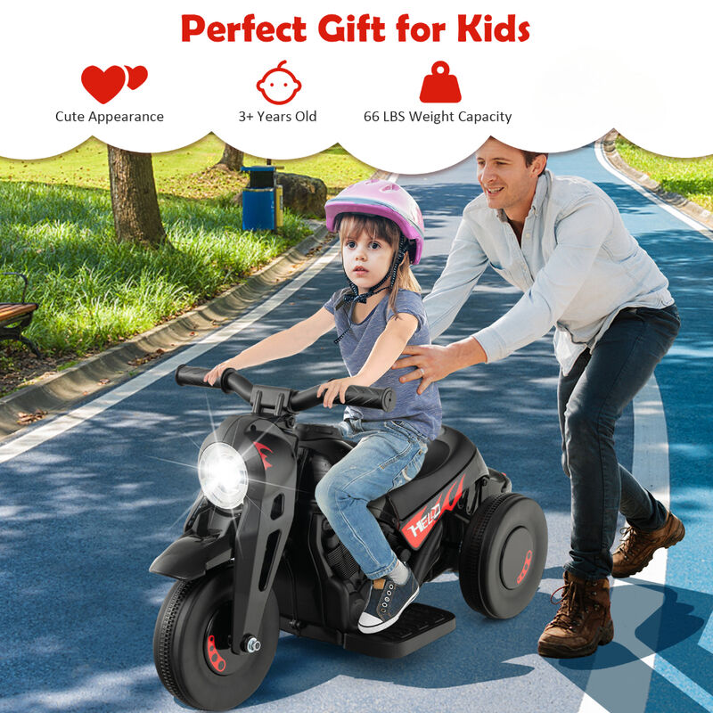 Kids 6V Electric Motorcycle Ride On Toy with Bubble Maker and Sound Effects image number 6