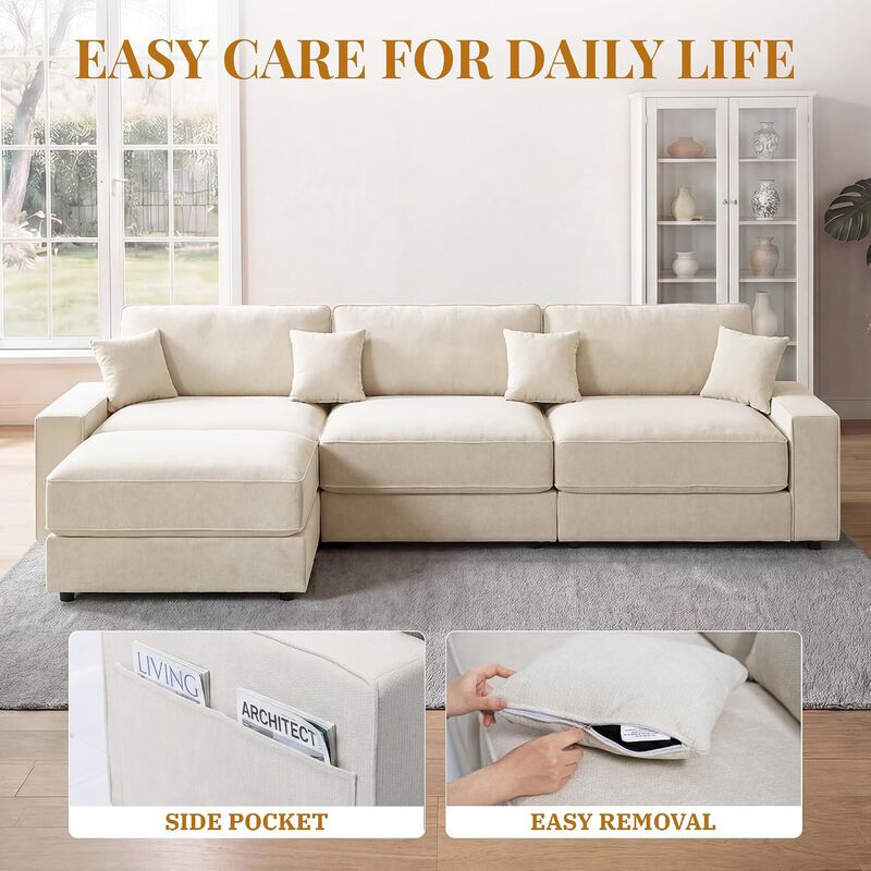 114.2" Modular L-Shaped Sectional Sofa image number 7