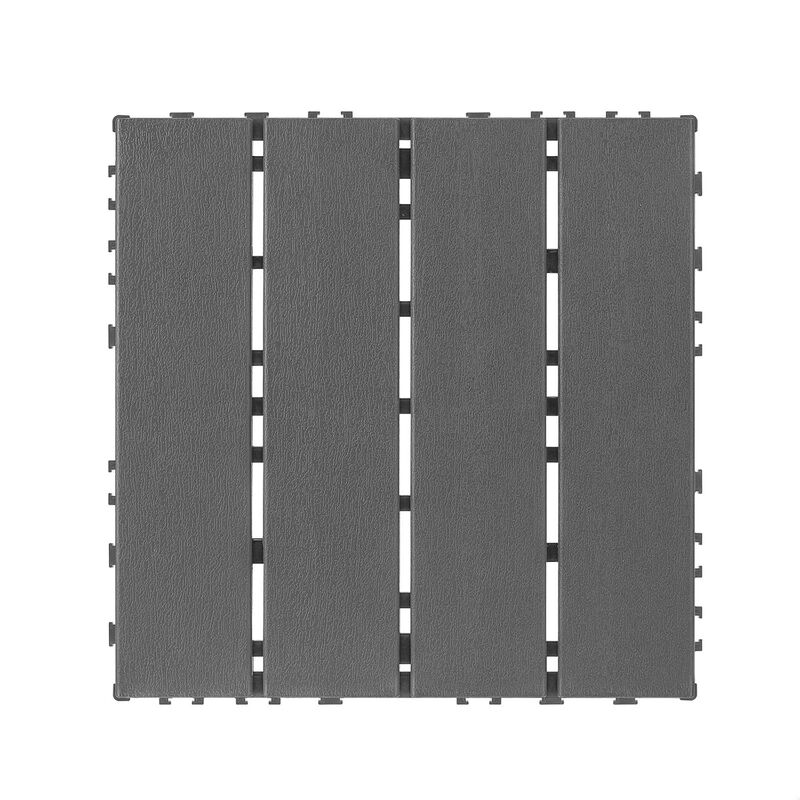 44 Pcs Plastic Interlocking Deck Tiles, Outdoor Patio Flooring, Waterproof Patio Pavers for Pool Balcony Backyard Porch image number 1