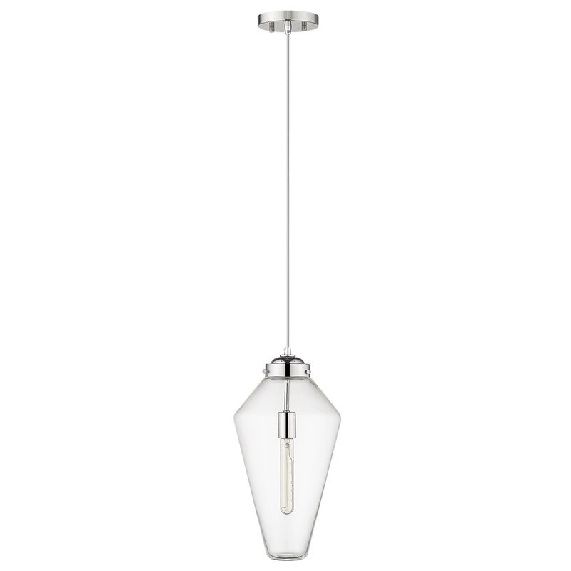 HomeRoots Ballina 1-Light Polished Nickel Mini-Pendant image number 0