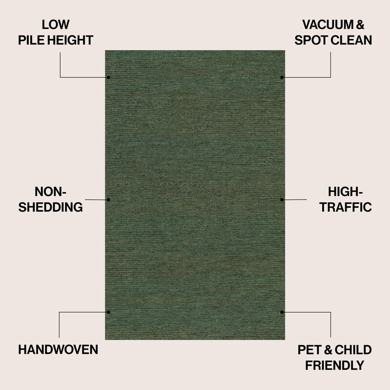 Miles Modern Minimalist Radius Corner Solid Area Rug