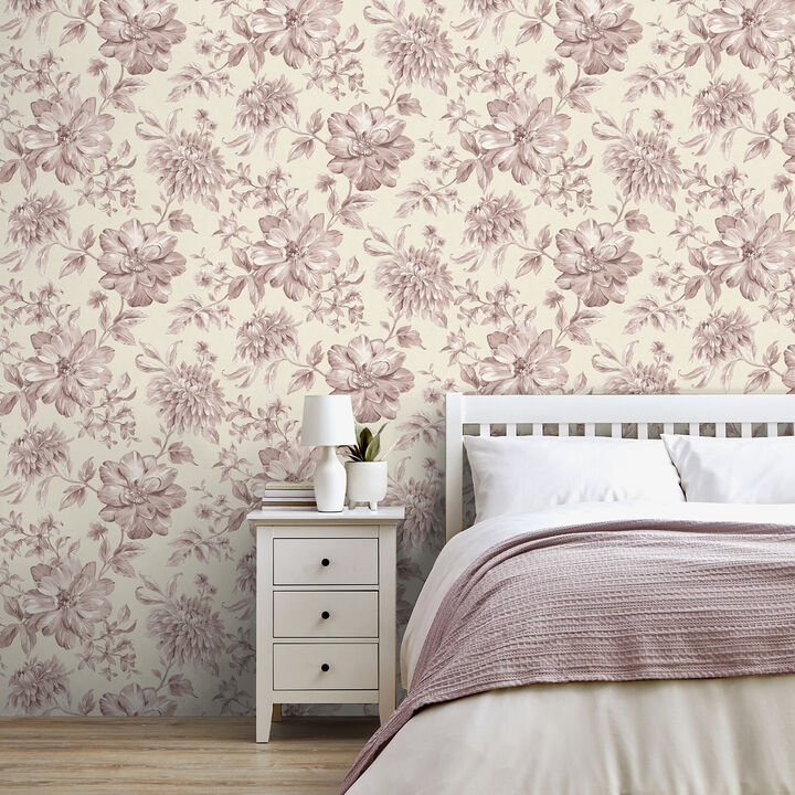 Gabriela Pink Floral Wallpaper (Set of 2)
