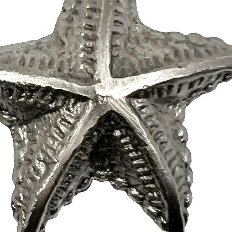 HomeRoots Set of Six Silver Starfish Knob Iron Drawer Pull Knobs image number 5