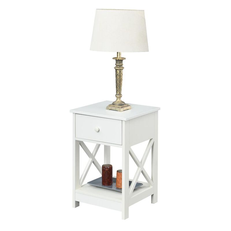 Convenience Concepts Oxford 1 Drawer End Table White