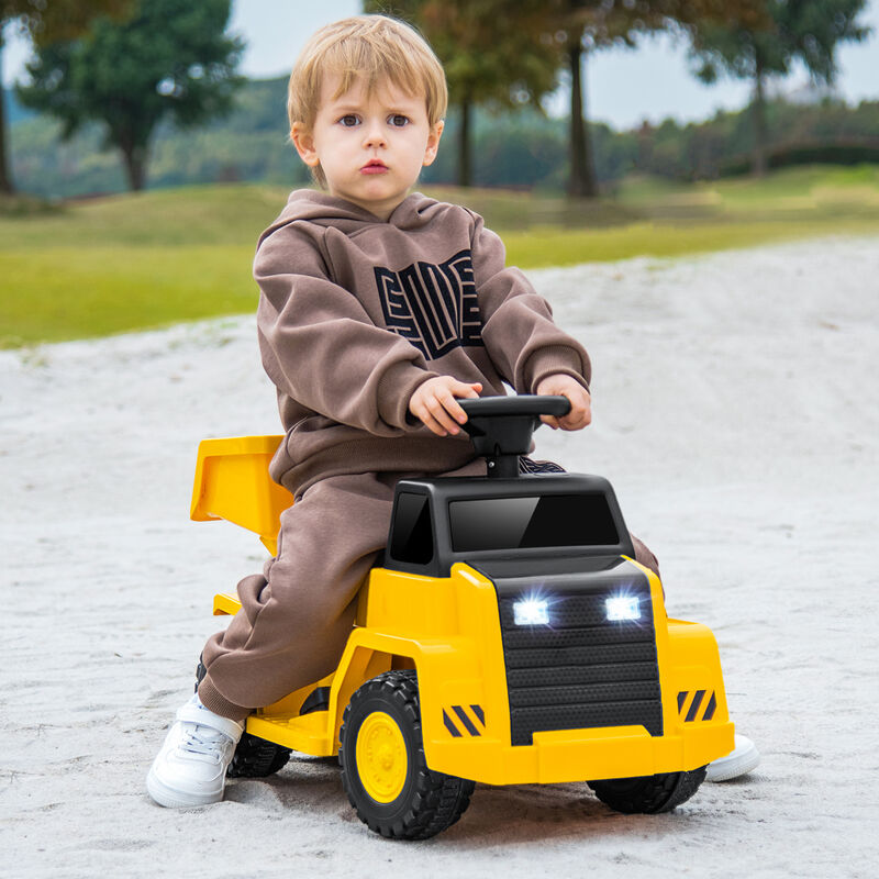 Licensed 6V Kids Construction Vehicle with Electric Drive and One Button Start image number 3