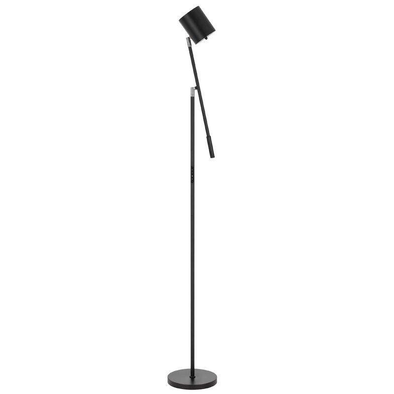 Floor Lamp with Touch Dimmer, 68 Inch Angled Adjustable Arm, Black Metal image number 3
