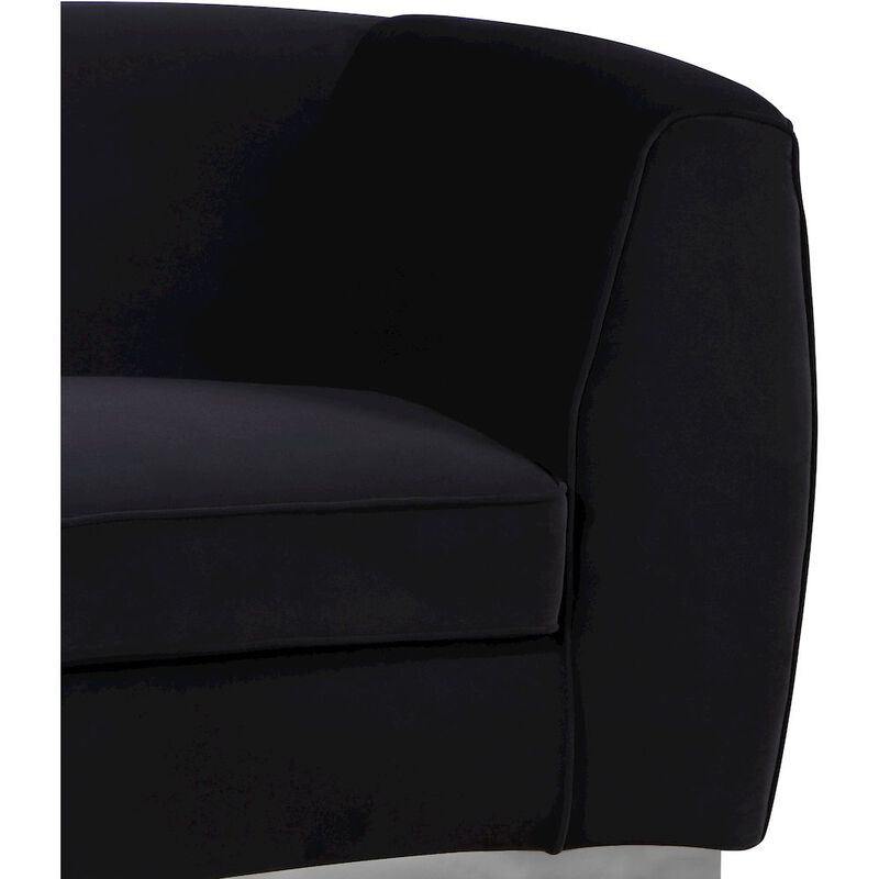 Meridian Furniture Julian Black Velvet Sofa