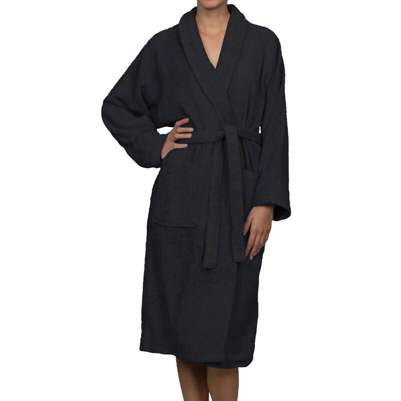 Ultra Soft Cotton Terry Bath Robe for Adults Unisex Comfort Fit image number 1