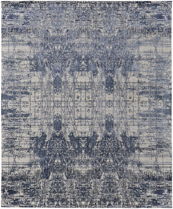 HomeRoots Abstract Hand Woven Worn Faded Area Rug