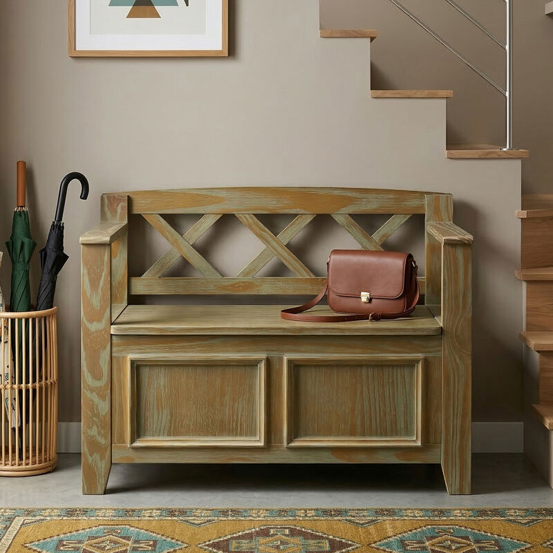 Simpli Home Amherst Small Entryway Storage Bench image number 1