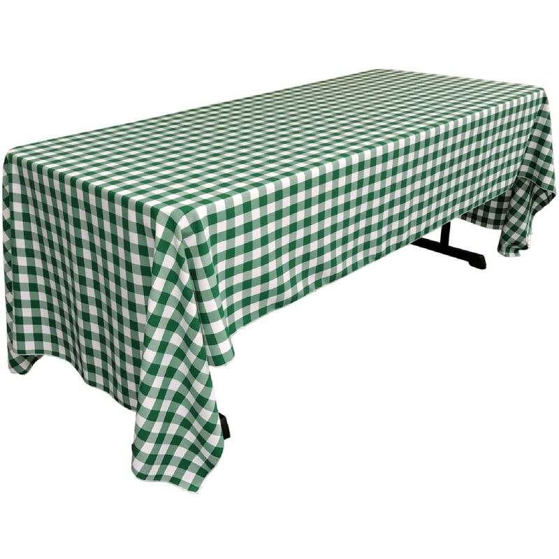 Polyester Checkered Tablecloth 60 by 144 Inch for Large Dining Tables and Celebrations image number 0