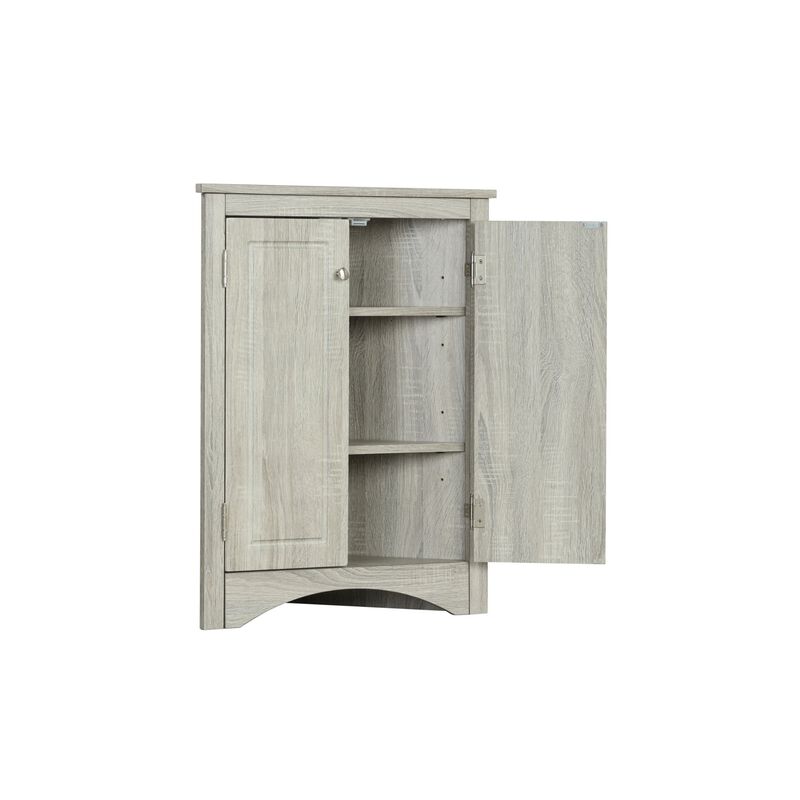 ELEMENT ACE Triangle Bathroom Storage Cabinet with Adjustable Shelves Freestanding Floor Cabinet image number 0
