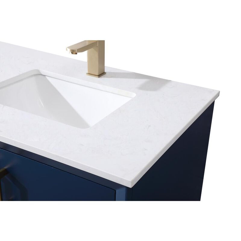 Elegant Kitchen and Bath 72 Inch Double Bathroom Vanity In Blue