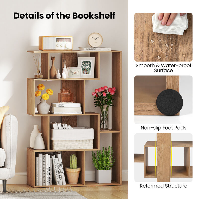 Space-Saving 6-Cube Open-Back Geometric Shelf &ndash; Functional Storage for Bedroom and Living Areas