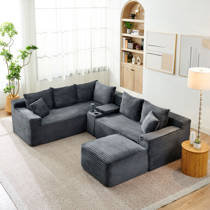 Prink L-Shaped Modular Sectional Sofa