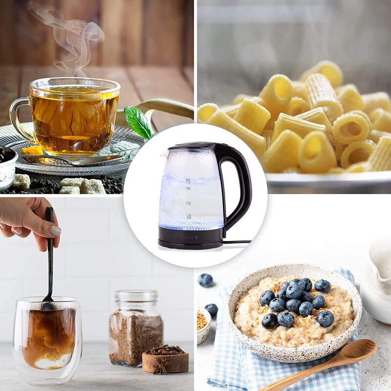 Electric Glass Kettle Water Boiler with Auto Shut-Off and Boil-Dry Protection