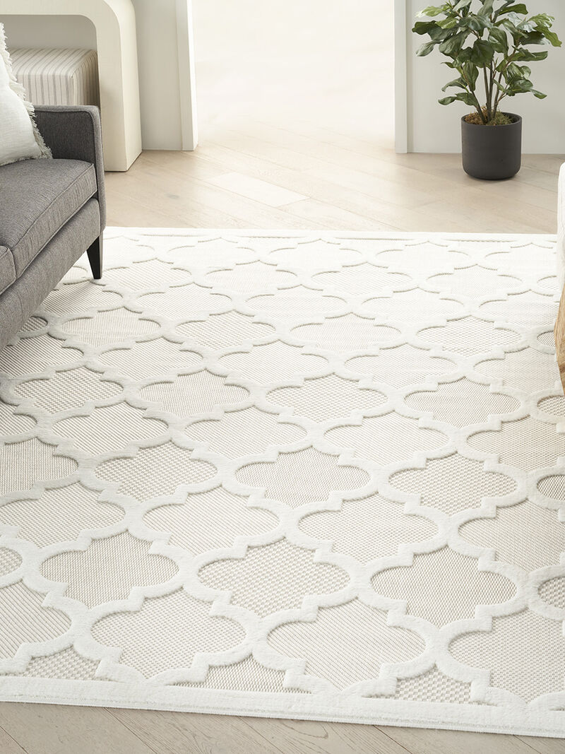 Easy Care NES01 Ivory/White 8' x 10' Rug