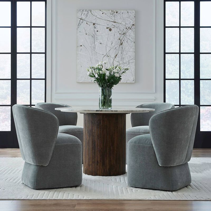 Liberty Furniture Accent Dining Chair with Castors - Rounded Arm - Wicker Upholstry image number 8