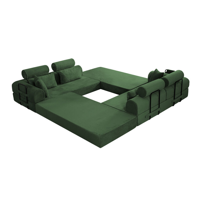 Krozu L shape Modular Sectional Sofa image number 4