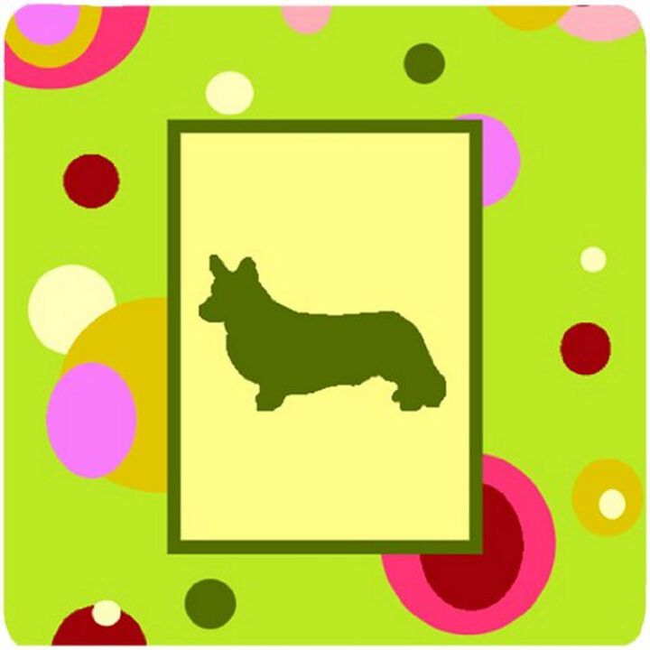 Caroline's Treasures CK1130FC Corgi Foam Coasters (Set of 4), 3.5 H x 3.5 W, Multicolor