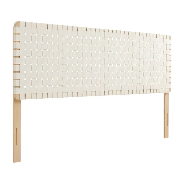 Vegan Leather King Headboard with Modern Texture and Durable Frame