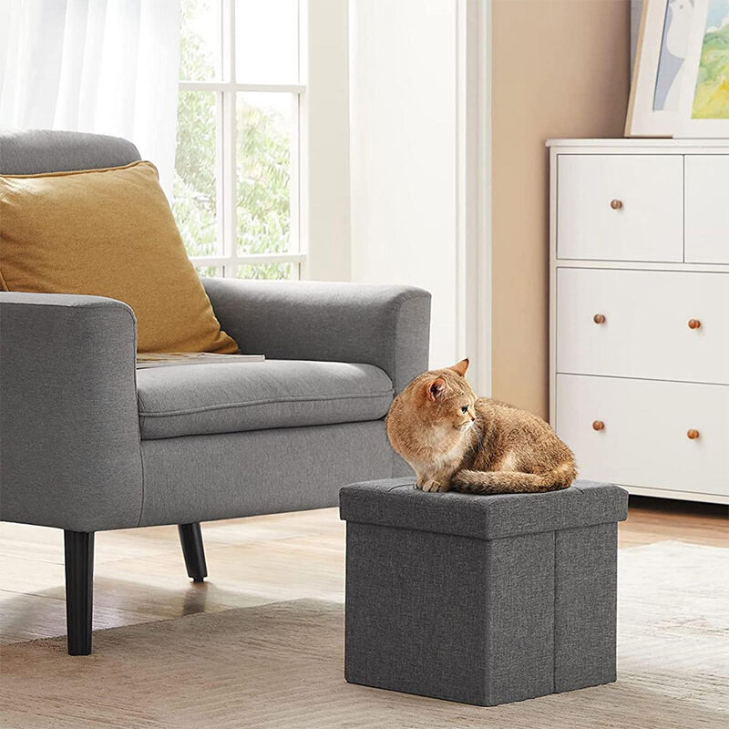 Folding Storage Ottoman Cube for Versatile Space-Saving Solutions