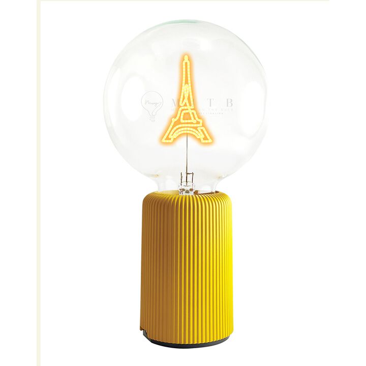 Bulb EIFFEL TOWER Amber with Base Table Lamp PORTABLE Pop