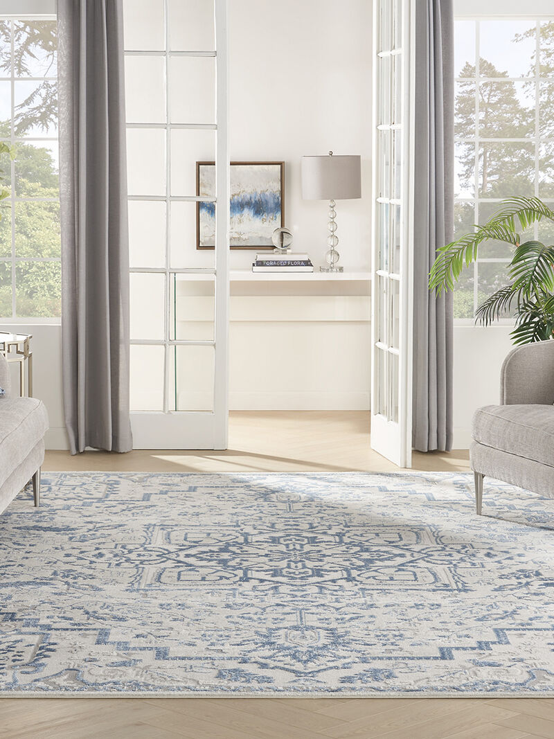 Elation ETN10 Ivory/Blue 7'10" x 9'10" Rug