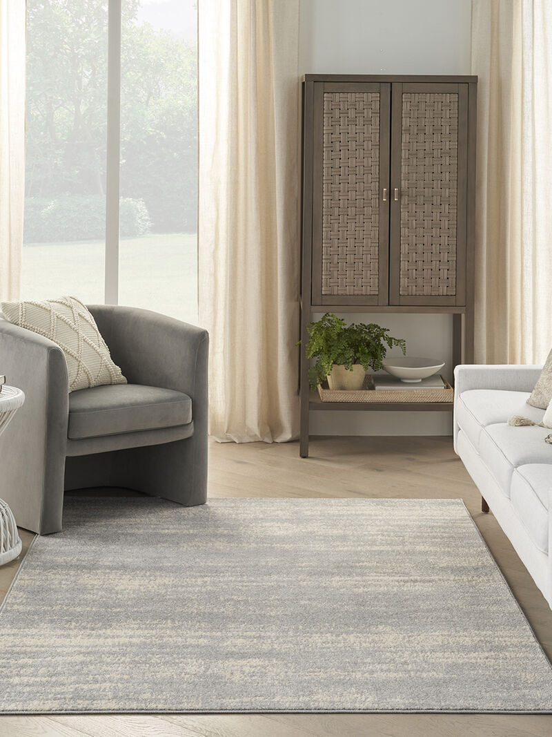 Nourison Essentials NRE03 Gray/Beige 4' x 6' Rug