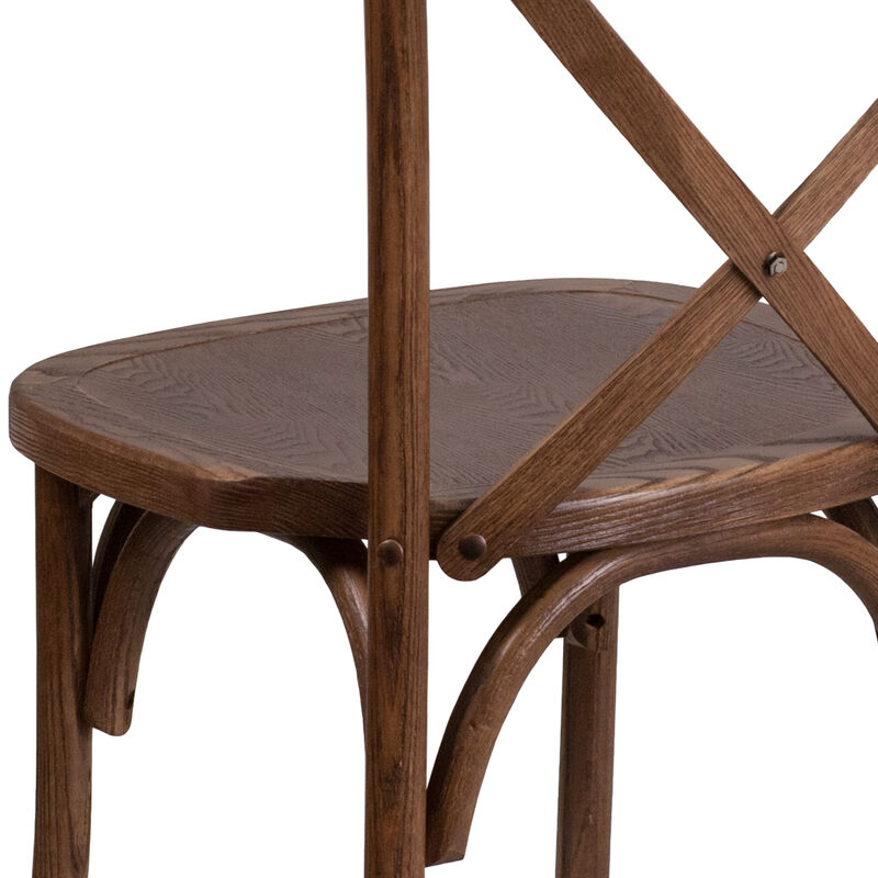 Wood Cross Back Chairs image number 7