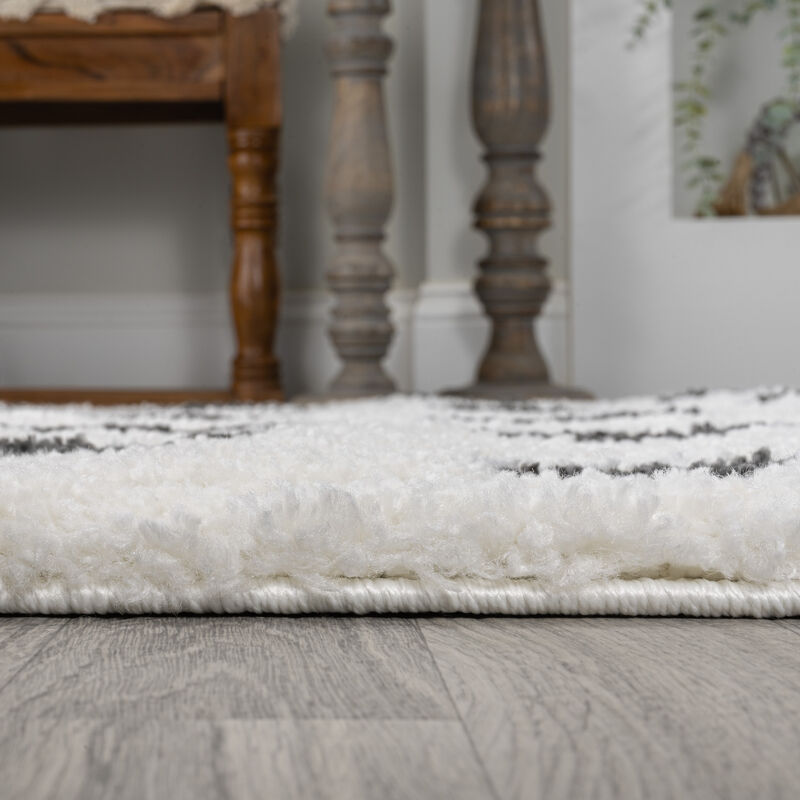 Pere Modern Charcoal Dot Shag Area Rug