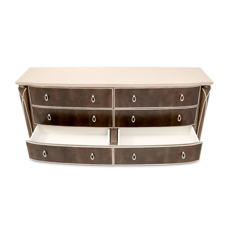 Michael Amini Villa Cherie Dresser - Hazelnut