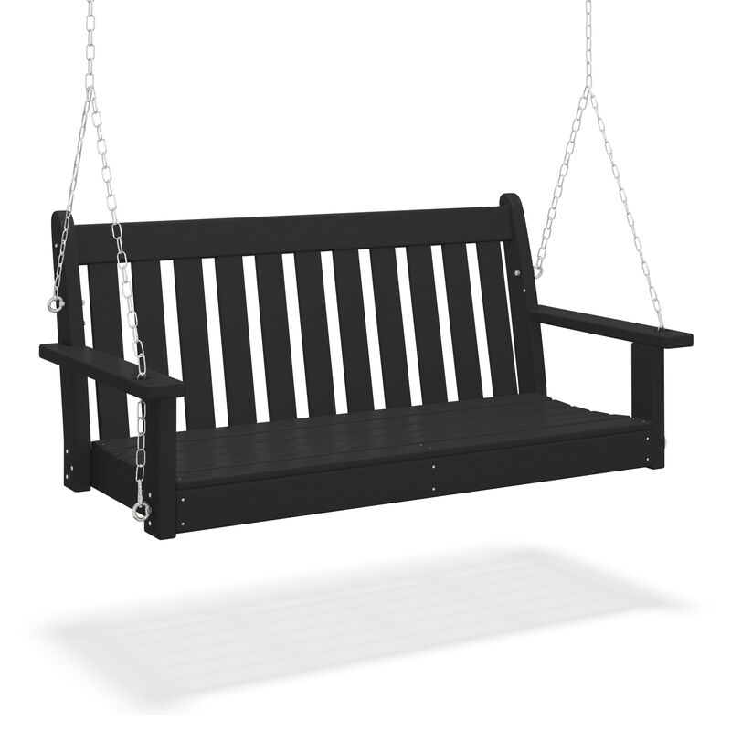WestinTrends Outdoor Patio HDPE Hanging Front Porch Swing Bench