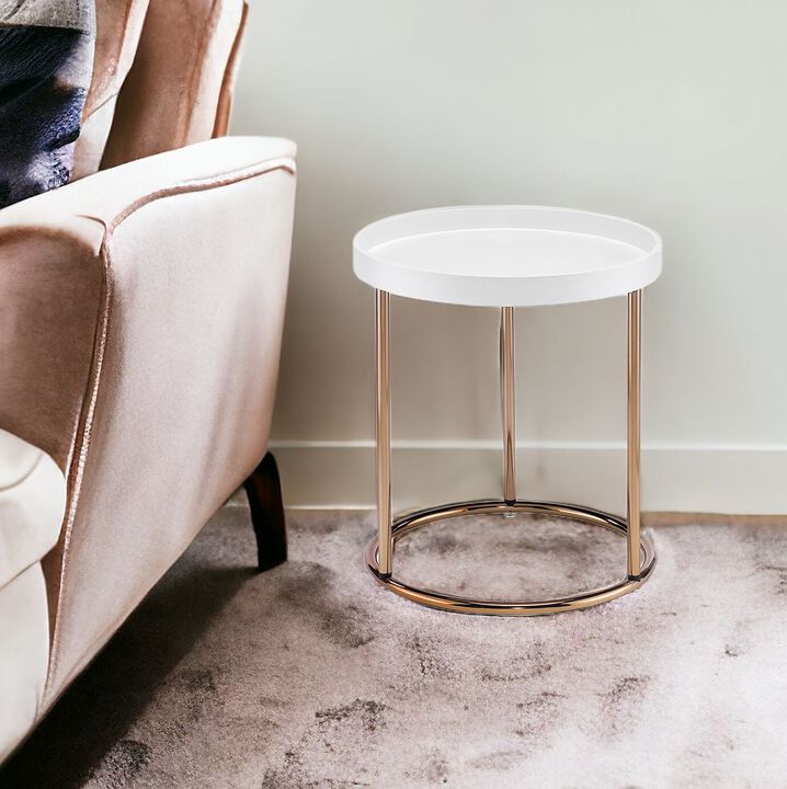 Wood Round End Table &ndash; Minimalist Accent Table for Sofa or Bedside