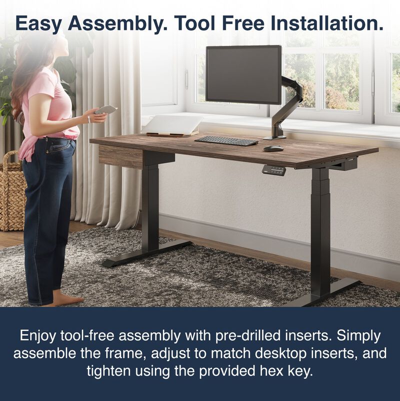 Desky Dual Laminate Sit Stand Desk image number 4