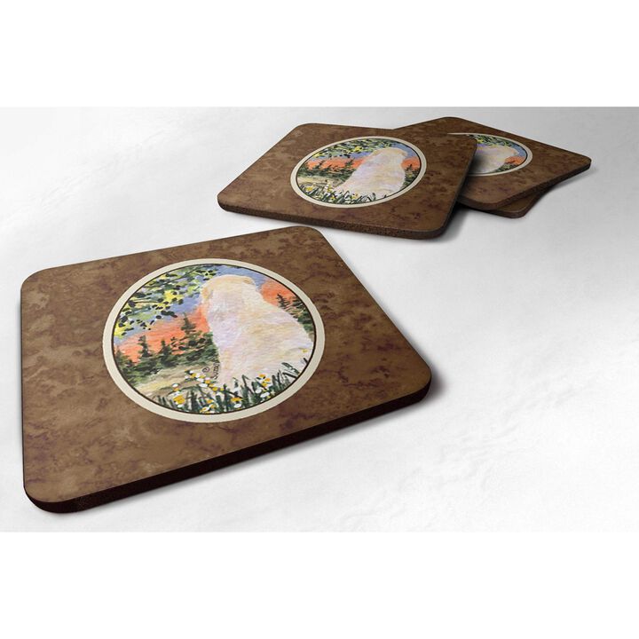 Caroline's Treasures SS8820FC Golden Retriever Foam Coasters (Set of 4), 3.5 H x 3.5 W, Multicolor