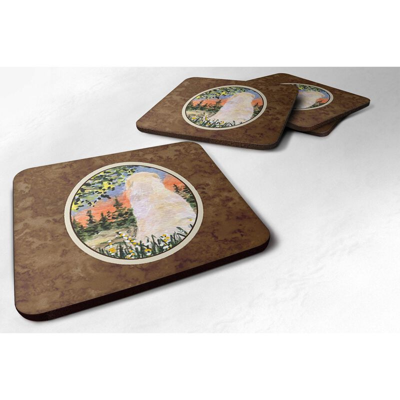 Caroline's Treasures SS8820FC Golden Retriever Foam Coasters (Set of 4), 3.5 H x 3.5 W, Multicolor image number 0