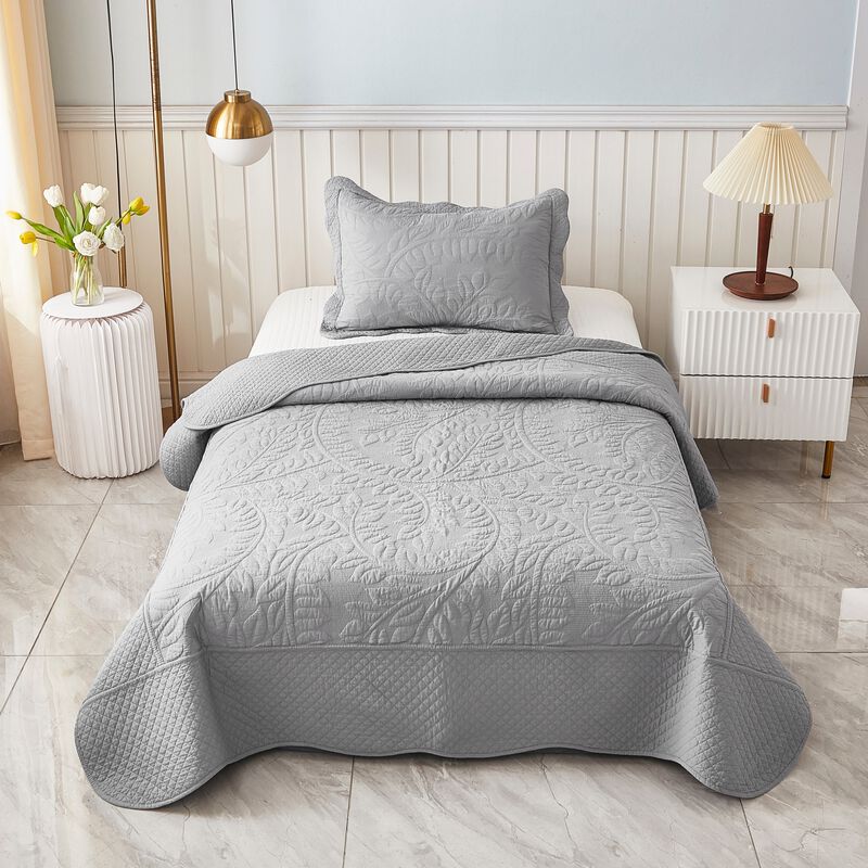 MarCielo 100% Cotton Oversized Bedspread Quilt Set