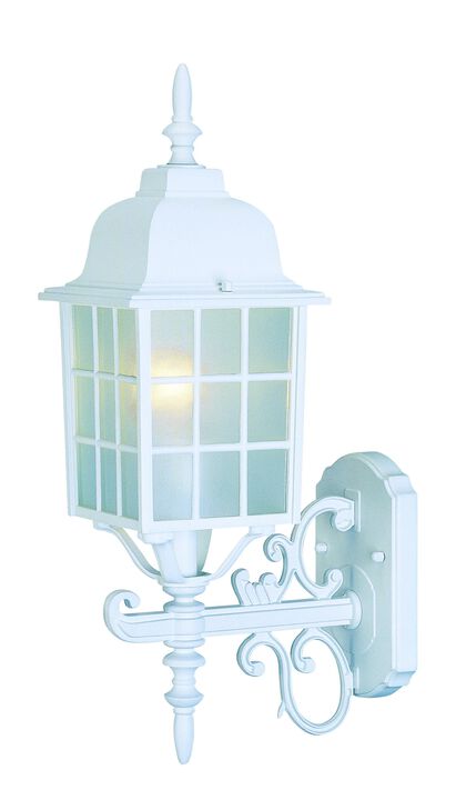 Homezia White Window Pane Lantern Wall Sconce