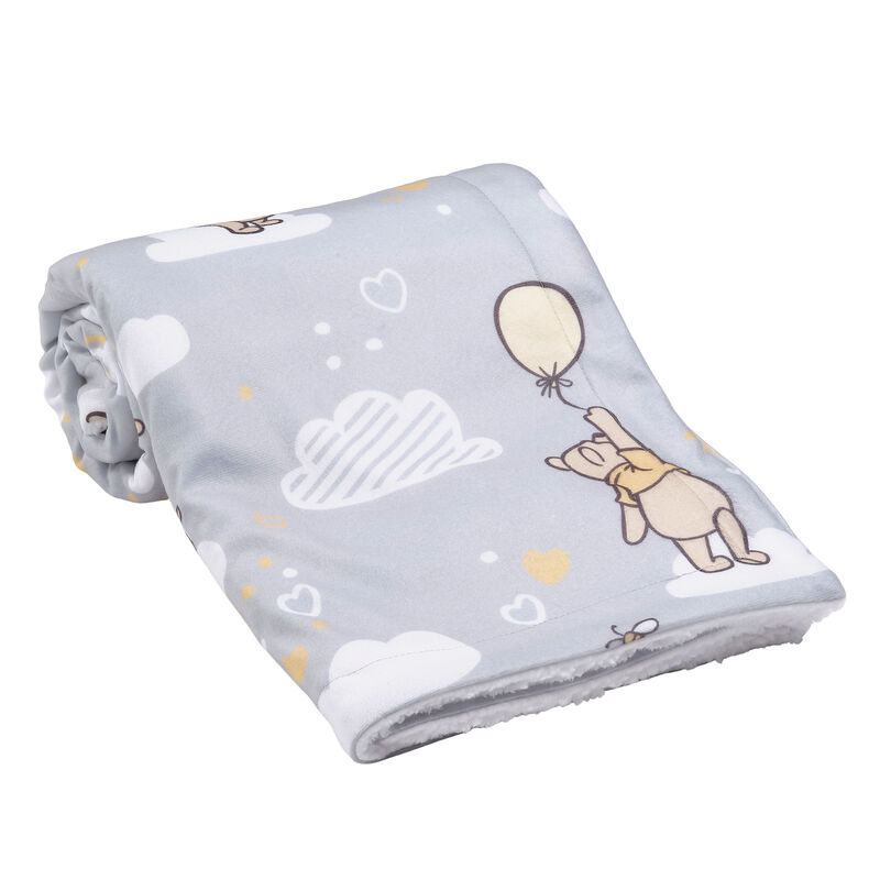 Lambs & Ivy Hunny Bear Pooh Baby Blanket - Gray, Animals, Disney, Bear