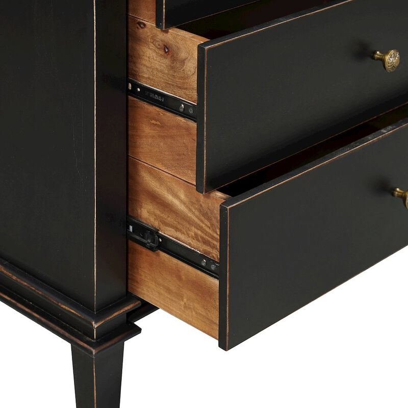 World Interiors Trento 70" Dresser in Distressed Black image number 4