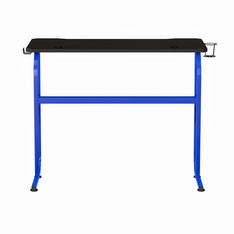 Flash Furniture Fisher Gaming Desk - Blue Ergonomic Computer Desk - 51.5" Gamers Table with Cup Holder and Headphone Hook
