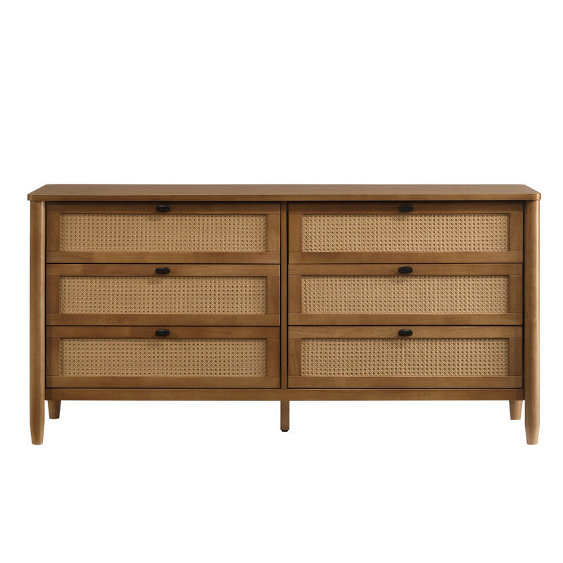 Bunjog Rattan 6-Drawer Dresser image number 0