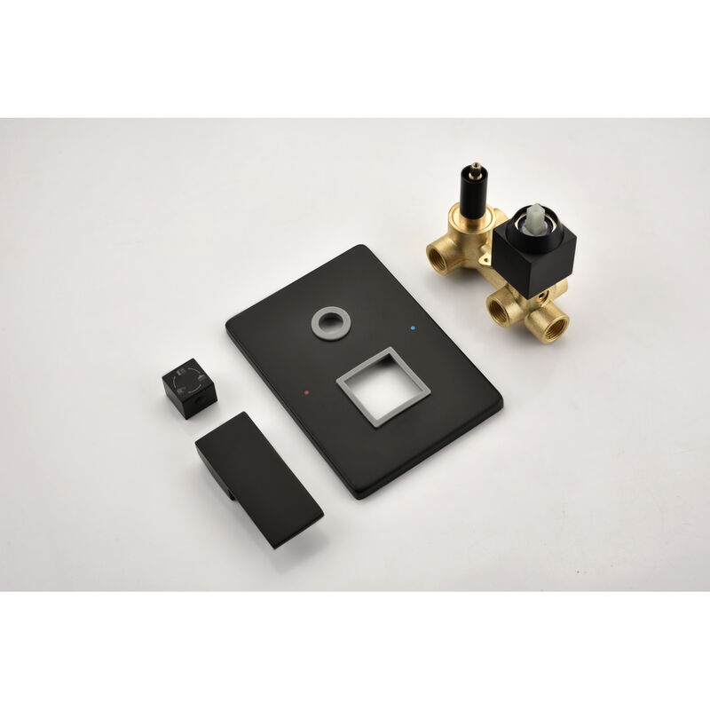 Shower System, 10-Inch Full Body Shower System With Body Jets, Square Rainfall Shower