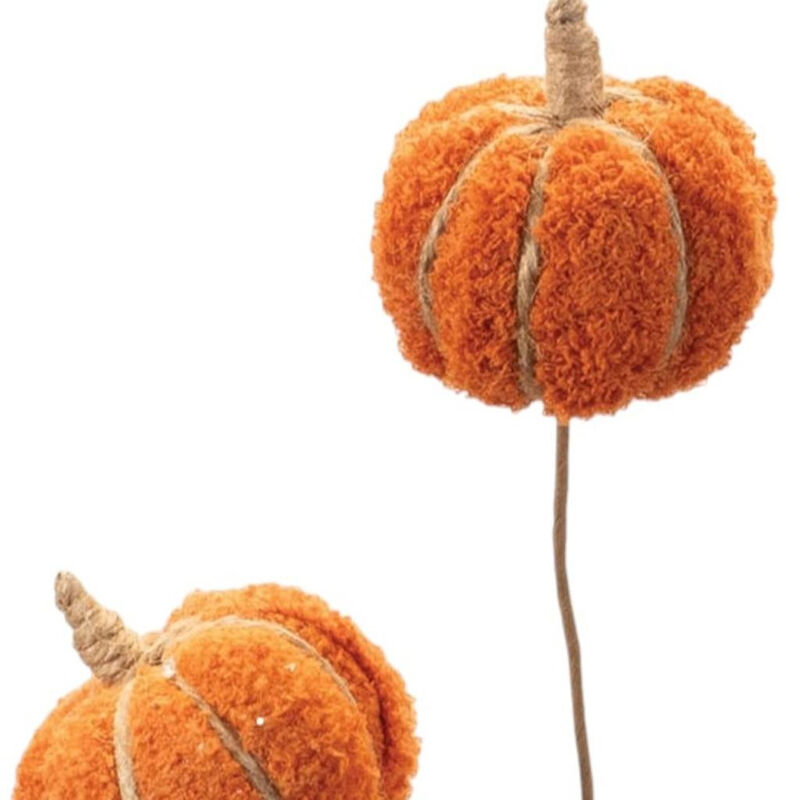 HomeRoots Set of Six Orange and Green Fall Mini Pumpkins Wreath Sprays image number 3