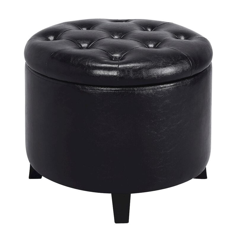 Convenience Concepts Designs4Comfort Round Storage Ottoman